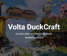 a poster for volta duckcraft shows a minecraft world