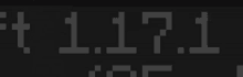 a black background with white letters that says ' t 1.17.1 '