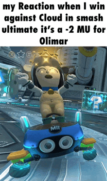 a screenshot of a video game with a character named olimar on it