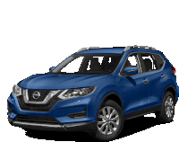 a blue nissan suv is shown with a white background