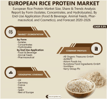 a poster titled european rice protein market