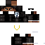 a minecraft skin of a police officer with a hat and a tie .