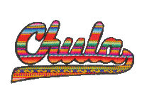 a colorful drawing of the word chula