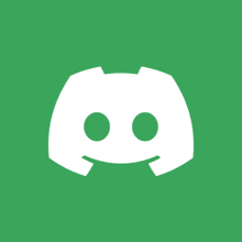 a green background with a white discord logo