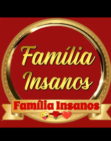 a gold circle with the words familia insanos written inside of it