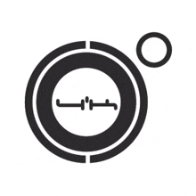 a black and white circle with a circle in the middle and a circle in the middle of the circle .