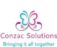 a logo for a company called ' concac solutions ' bringing it all together