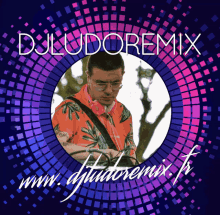 a picture of a man with headphones and the words djludoremix on the top