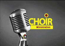 a choir ministration logo with a microphone