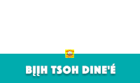 a blue sign that says bijih tsoh dine e on it