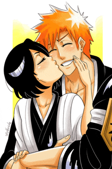 Ikukia Kisses Rchigo Cheek Softly As He Chuckles Softly While Blushing Meme