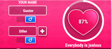 a pink background with a heart and the words everybody is jealous on the bottom