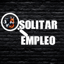 a black brick wall with the words soltar empleo written on it