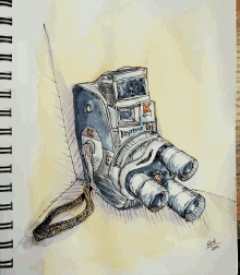 a drawing of a keystone camera with the year 2011 on the bottom