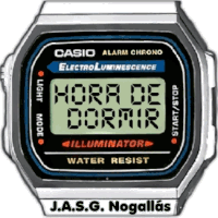 a casio watch that says hora de dormir