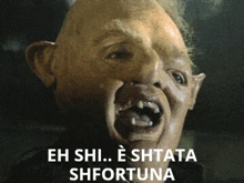 eh shi e shtata shfortuna is written on a black background