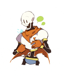 a cartoon drawing of papyrus with speech bubbles