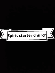 a white ribbon with the words spirit starter church on it