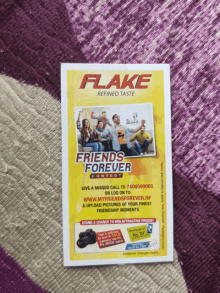 a flyer for a flake refined taste friend forever contest