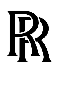 a black and white logo for a company called rolls royce