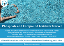 a hand holding a pile of blue phosphate fertilizer