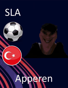 a poster with a soccer ball and the word sla