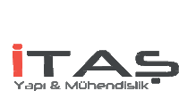 a black and red logo for itas yapı & mühendislik on a white background