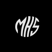 a black and white logo with the letter m and s in a circle .