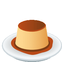 a pudding on a white plate with a brown sauce