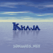 a 3d rendering of the name khaija