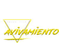 a yellow and white logo that says " avivamiento " on it