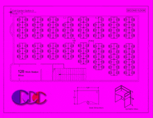 a drawing of the second floor of a call center