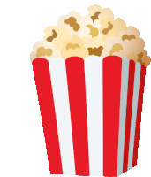 a red and white striped bucket of popcorn