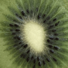 a close up of a kiwi fruit showing the inside