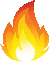 a cartoon illustration of a fire flame on a white background