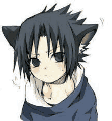 sasuke uchiha from naruto with cat ears