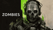 a picture of a soldier with a skull and the words zombies below him