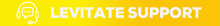 a yellow banner that says levitate support with a headset icon