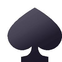 a silhouette of a spade with a white background