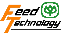 a logo that says feed technology with a green symbol