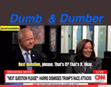 a picture of a man and a woman with dumb and dumber written above them