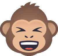 a monkey with its eyes closed and mouth open