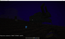 a screenshot of a minecraft game shows a giant monster