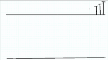 a line is drawn on a piece of graph paper with the letter t visible