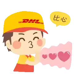 a boy wearing a yellow dhl hat blowing a kiss