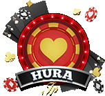 a hura logo with a heart in the center