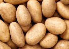 a pile of potatoes is sitting on top of each other .