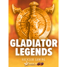 a poster that says gladiator legends hacksaw gaming on it