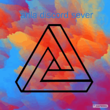 a colorful background with an impossible triangle and the words " antal discord sever "