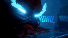 a video game character with the name yoru written on it